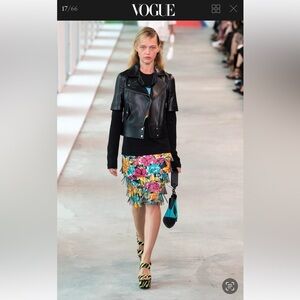 Michael Kors Collection Leather Skirt